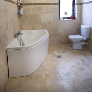 Classic Cross Cut Brushed Travertine, 10 x 30.5 x 1 cm